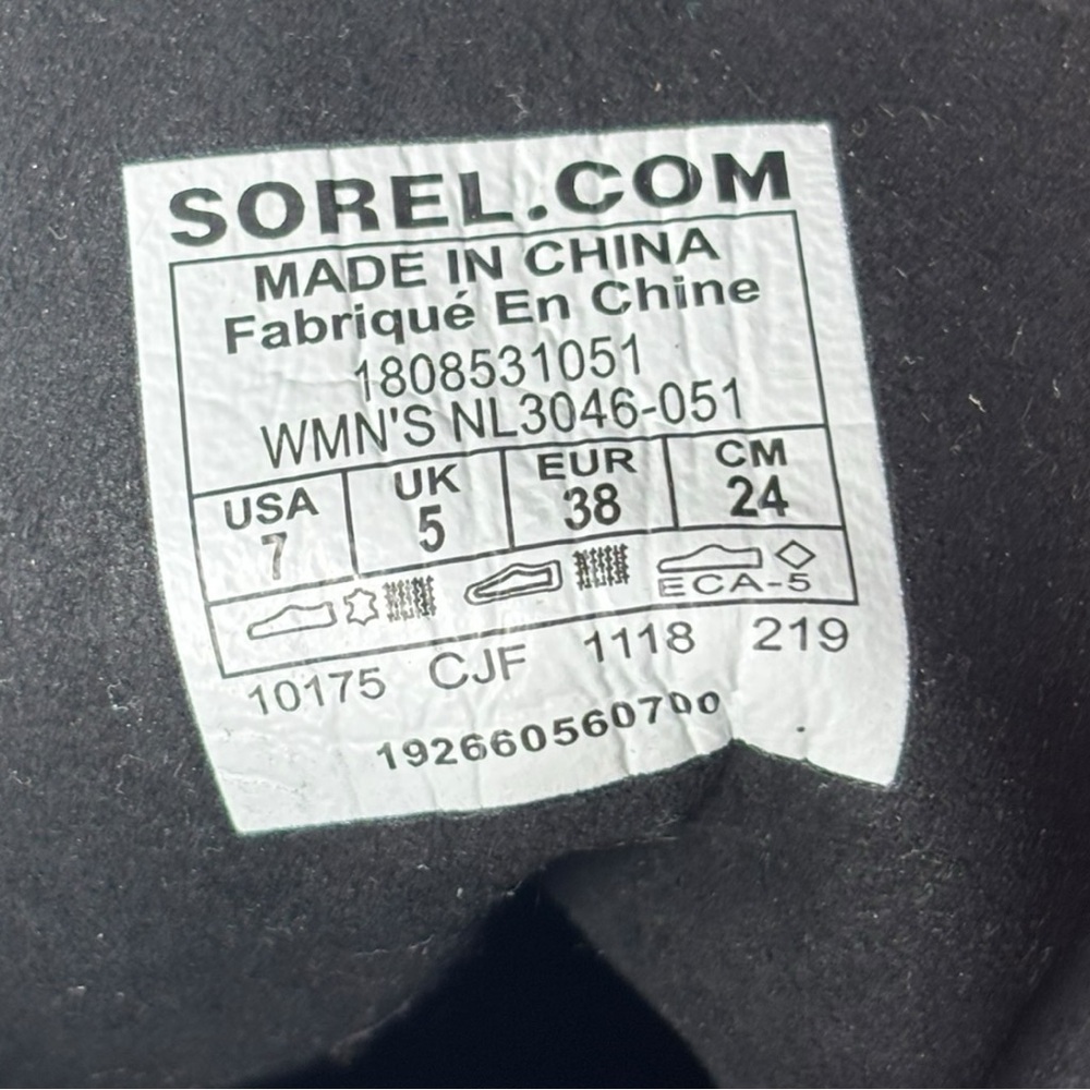 Sorel Lexie Wedge waterproof upper lace up in Quarry grey color | Size 7 - Picture 13 of 16